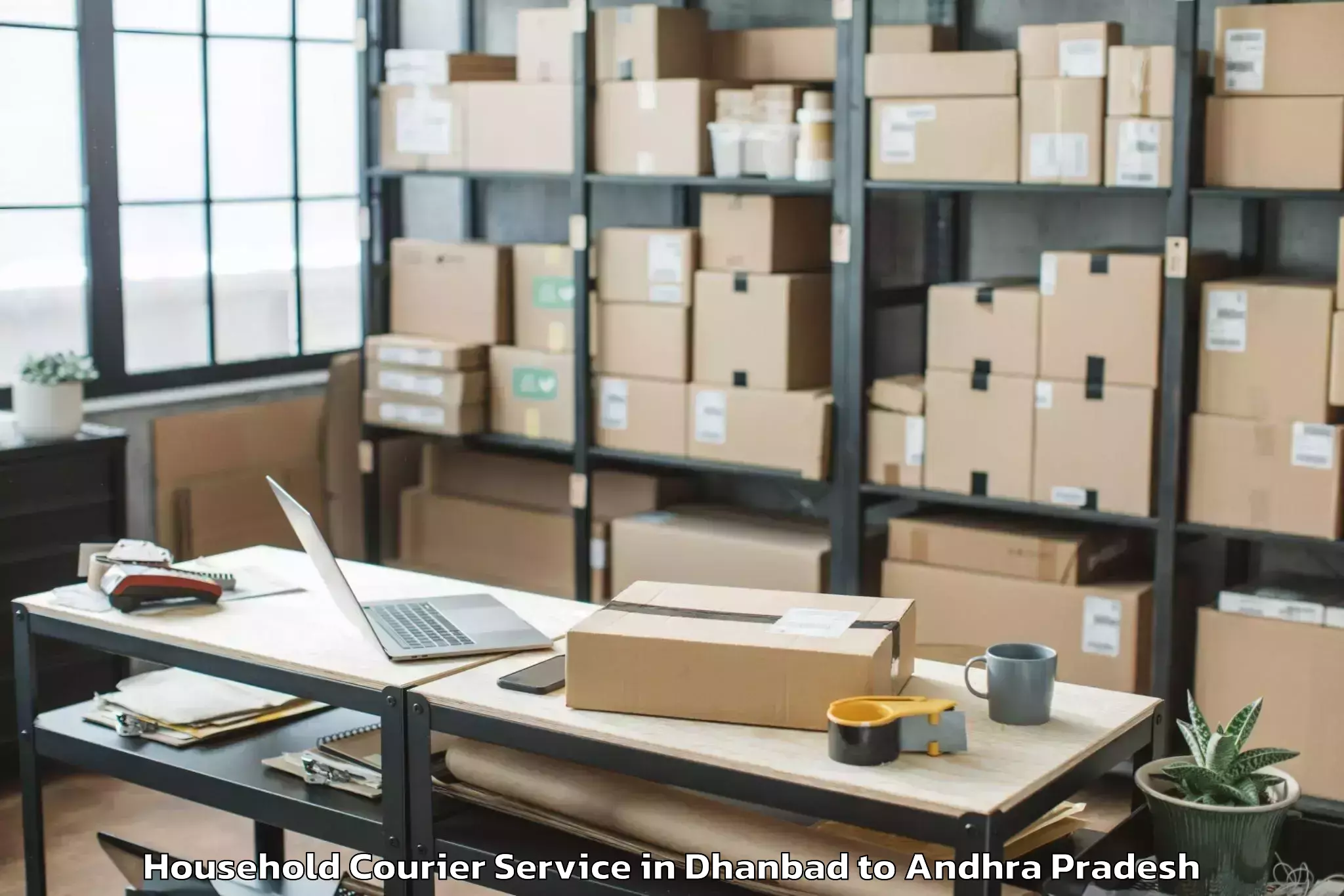 Easy Dhanbad to Samalkota Household Courier Booking